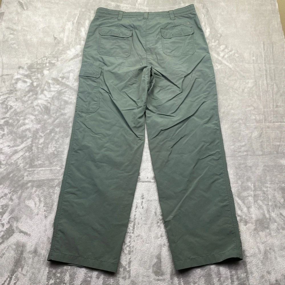 The North Face Mens Sage Green Cargo Hiking Pants‎ Drawstring Sz M 399TKS